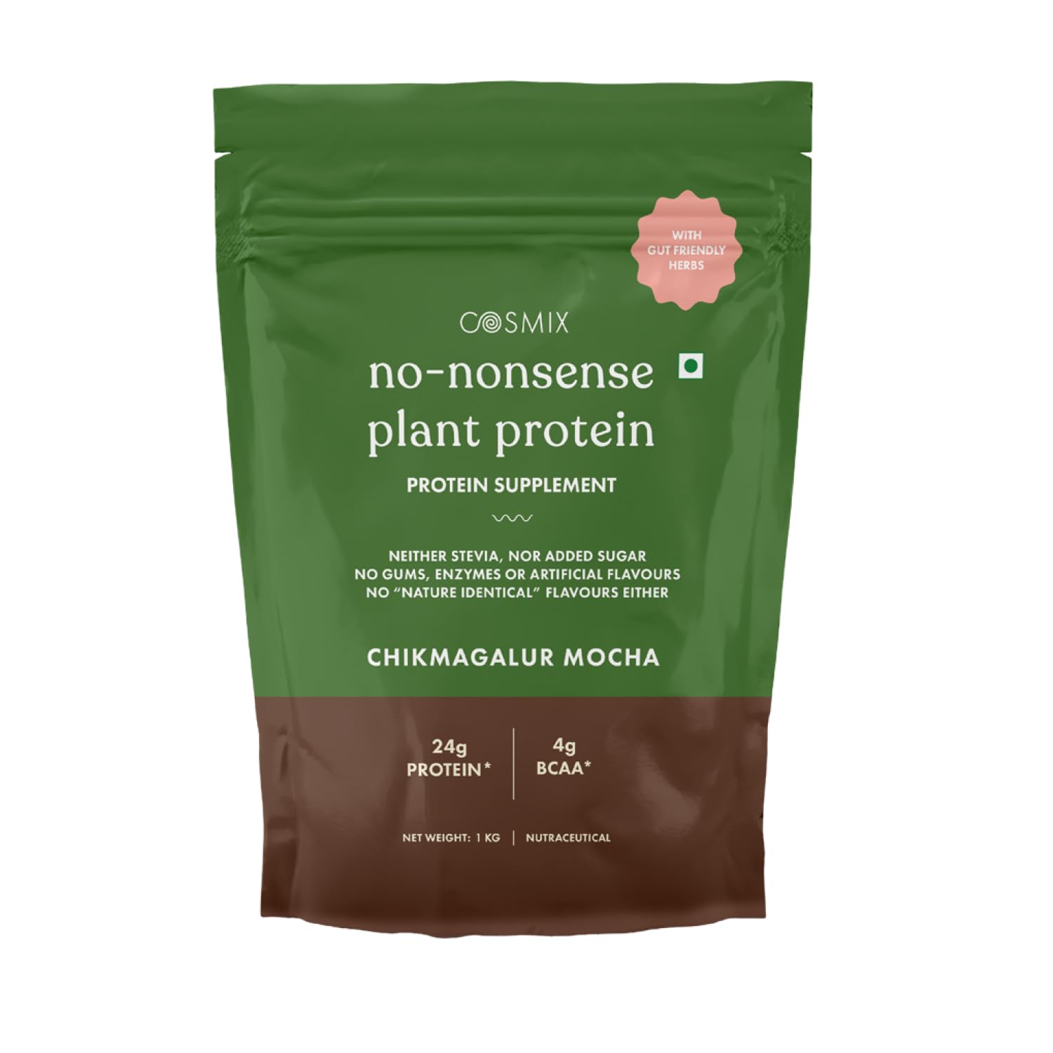 cosmix No-Nonsense Plant Protein, 500g, Chikamagalur Mocha, Pea & Rice Isolate, Vegan Formula (12)