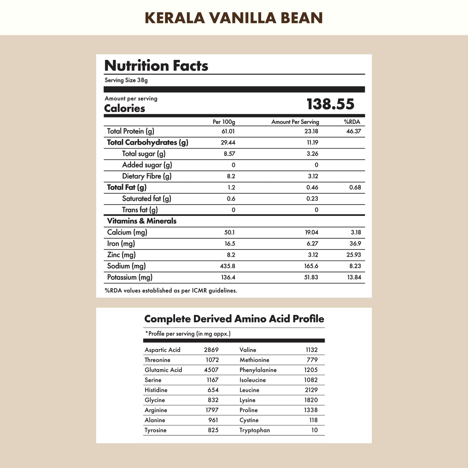 cosmix No-Nonsense Plant Protein, 500g, Chikamagalur Mocha, Pea & Rice Isolate, Vegan Formula - front view (49)