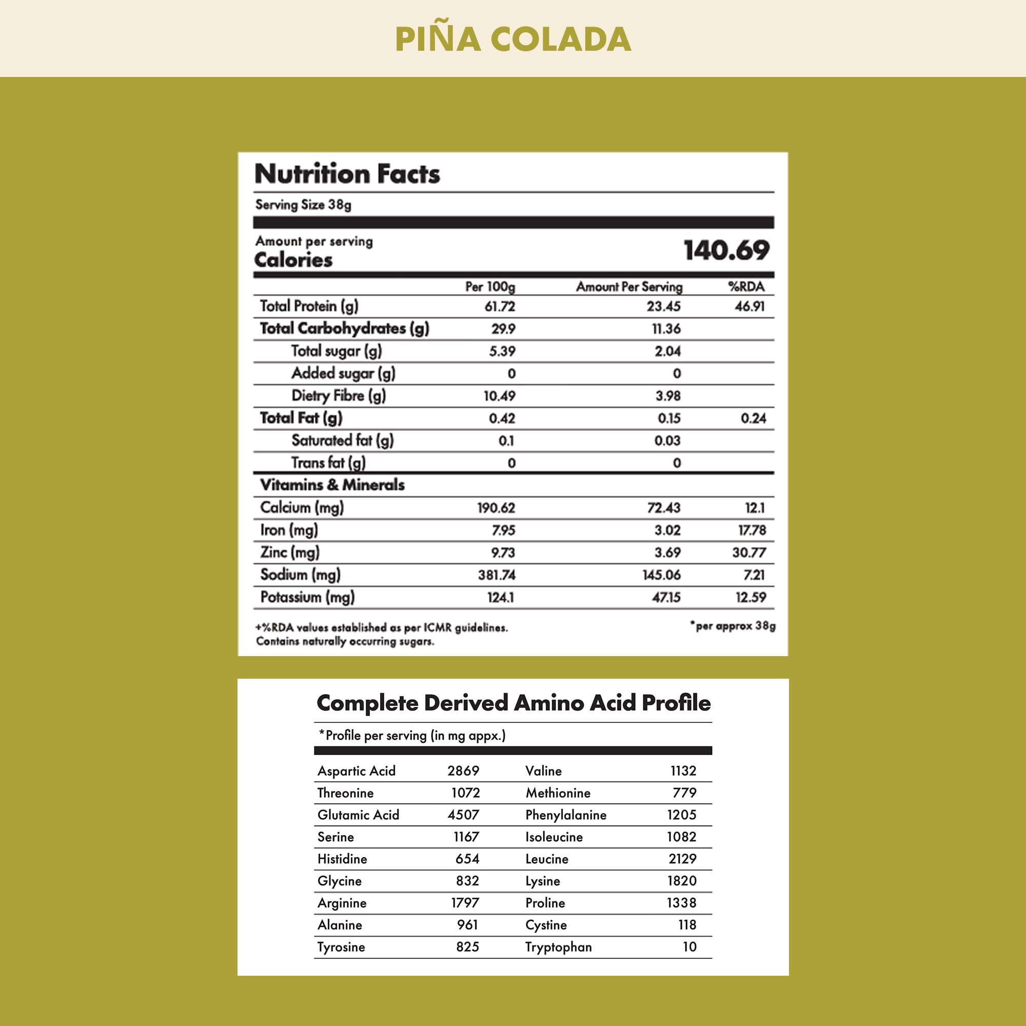 cosmix No-Nonsense Plant Protein, 500g, Chikamagalur Mocha, Pea & Rice Isolate, Vegan Formula - label detail (60)