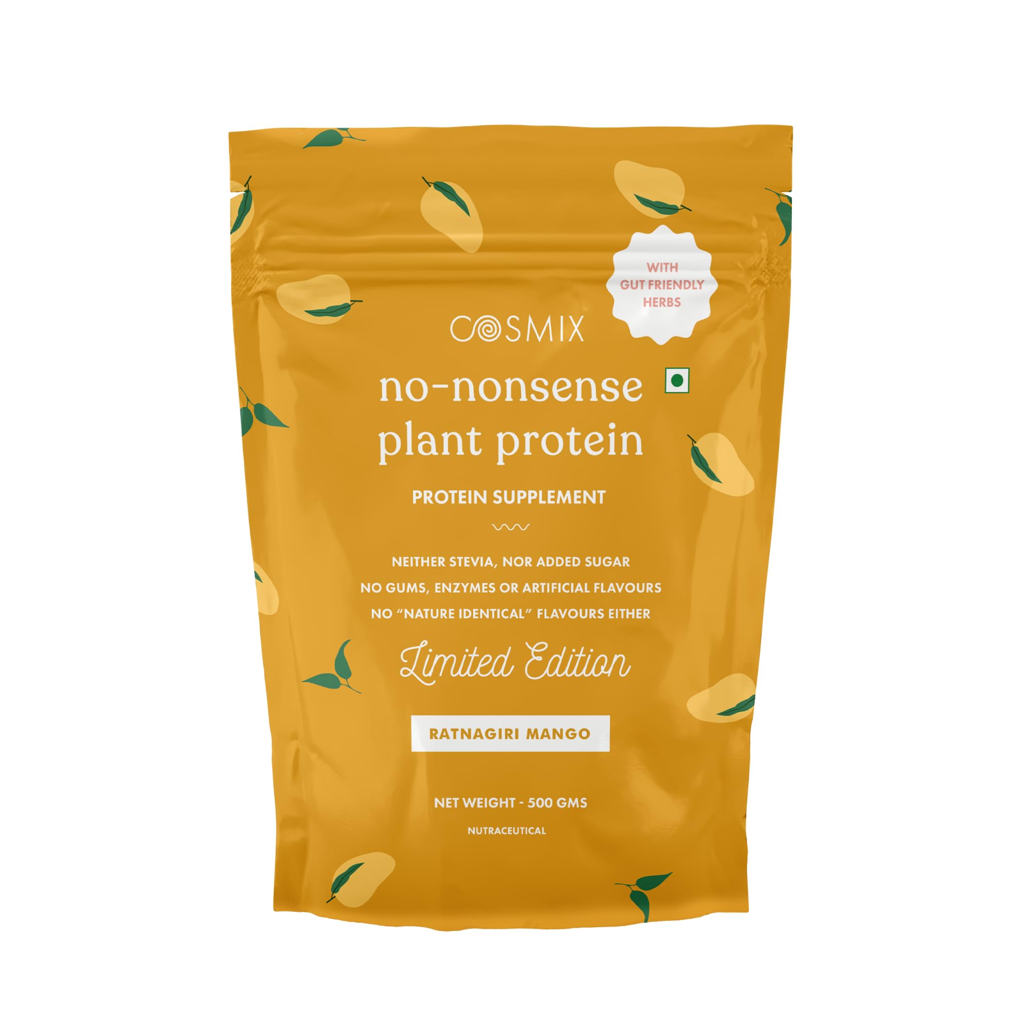 cosmix No-Nonsense Plant Protein, 500g, Chikamagalur Mocha, Pea & Rice Isolate, Vegan Formula (65)