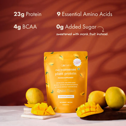 cosmix No-Nonsense Plant Protein, 500g, Chikamagalur Mocha, Pea & Rice Isolate, Vegan Formula - front view (66)