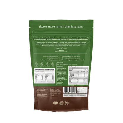 cosmix No-Nonsense Plant Protein, 500g, Chikamagalur Mocha, Pea & Rice Isolate, Vegan Formula - ingredients panel