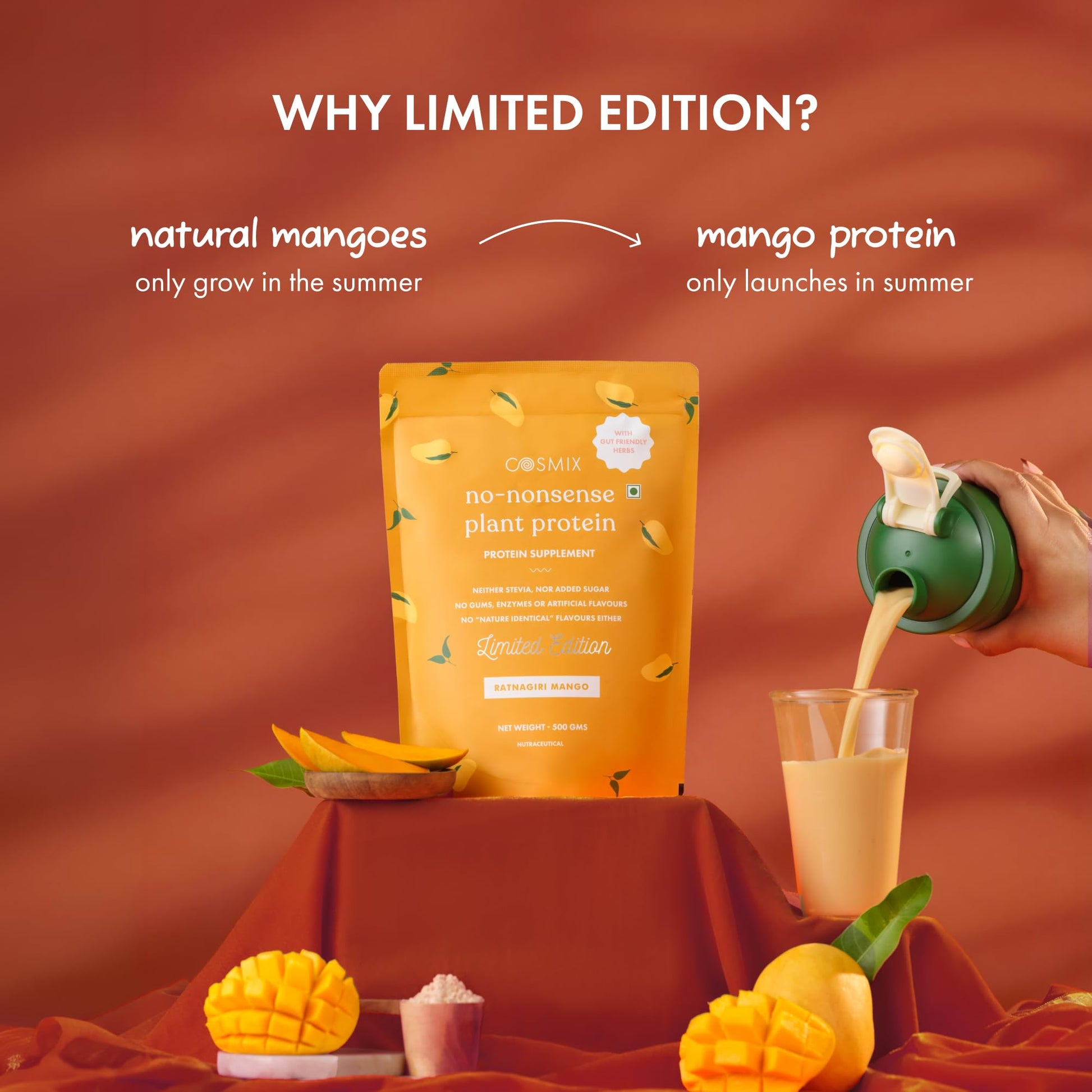 cosmix No-Nonsense Plant Protein, 500g, Chikamagalur Mocha, Pea & Rice Isolate, Vegan Formula - ingredients panel (70)