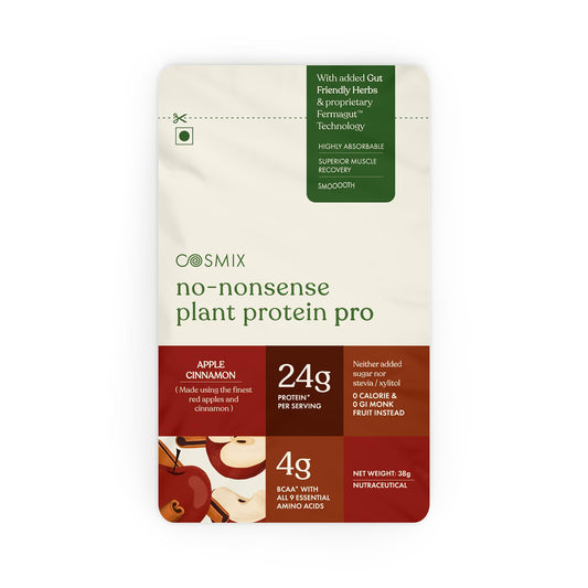 Cosmix No-Nonsense Plant Protein PRO, Vegan Protein Blend Powder with Yeast and Pea Protein, 24g per Serving