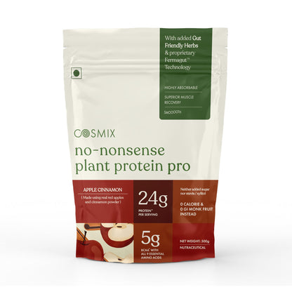 Cosmix No-Nonsense Plant Protein PRO, Vegan Protein Blend Powder with Yeast and Pea Protein, 24g per Serving (10)