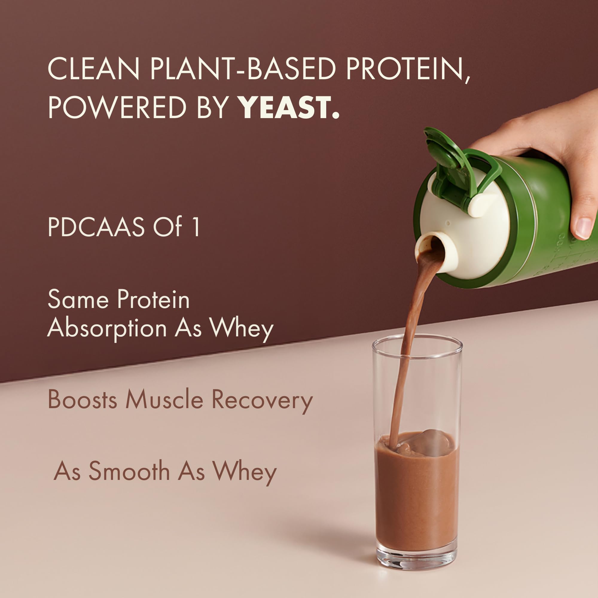 Cosmix No-Nonsense Plant Protein PRO, Vegan Protein Blend Powder with Yeast and Pea Protein, 24g per Serving - back view (25)