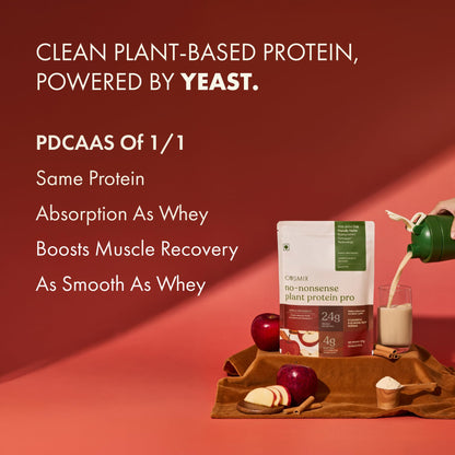 Cosmix No-Nonsense Plant Protein PRO, Vegan Protein Blend Powder with Yeast and Pea Protein, 24g per Serving - back view