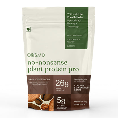 Cosmix No-Nonsense Plant Protein PRO, Vegan Protein Blend Powder with Yeast and Pea Protein, 24g per Serving (32)