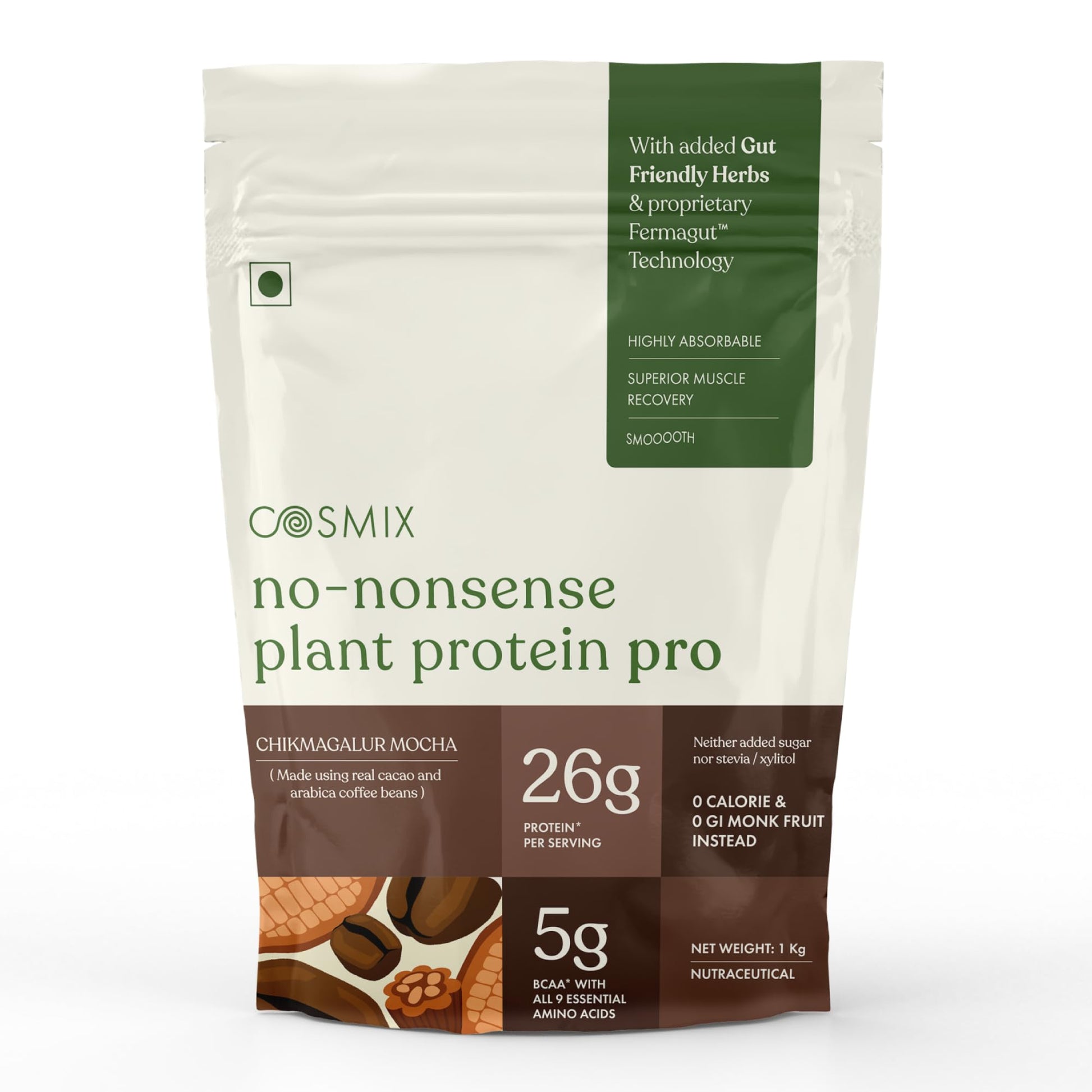 Cosmix No-Nonsense Plant Protein PRO, Vegan Protein Blend Powder with Yeast and Pea Protein, 24g per Serving (35)