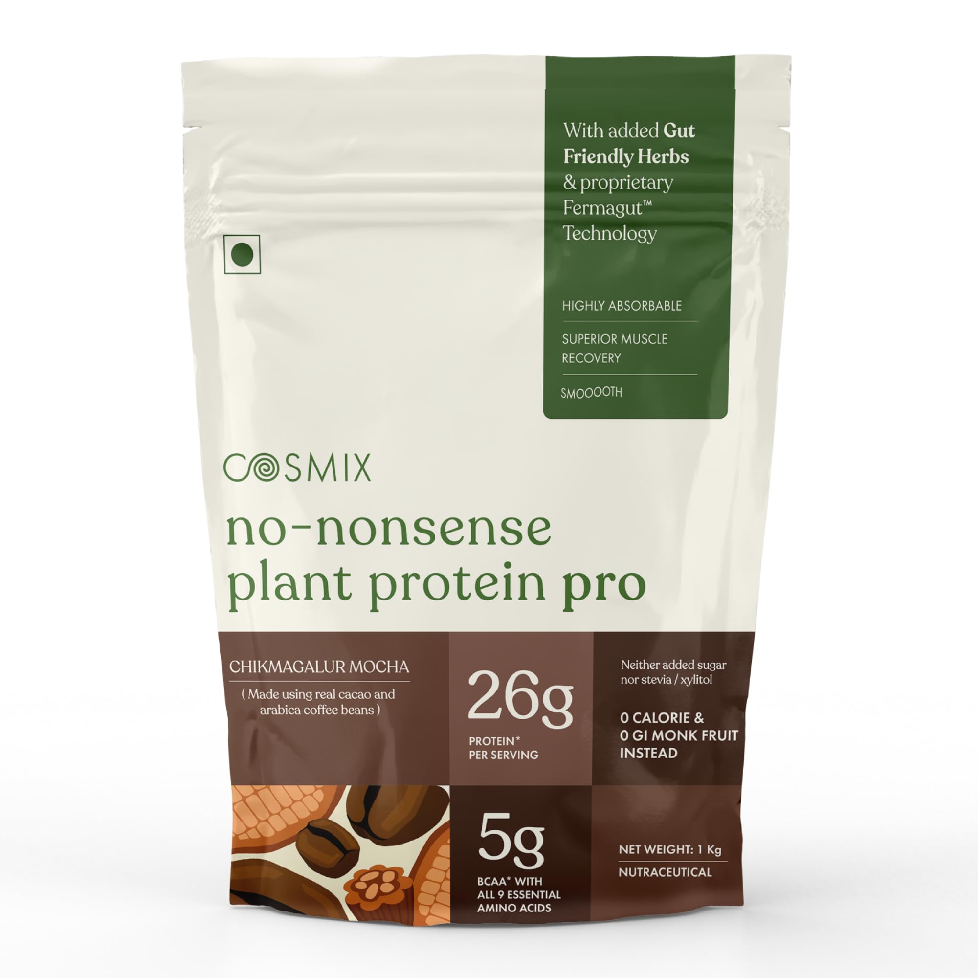 Cosmix No-Nonsense Plant Protein PRO, Vegan Protein Blend Powder with Yeast and Pea Protein, 24g per Serving (35)