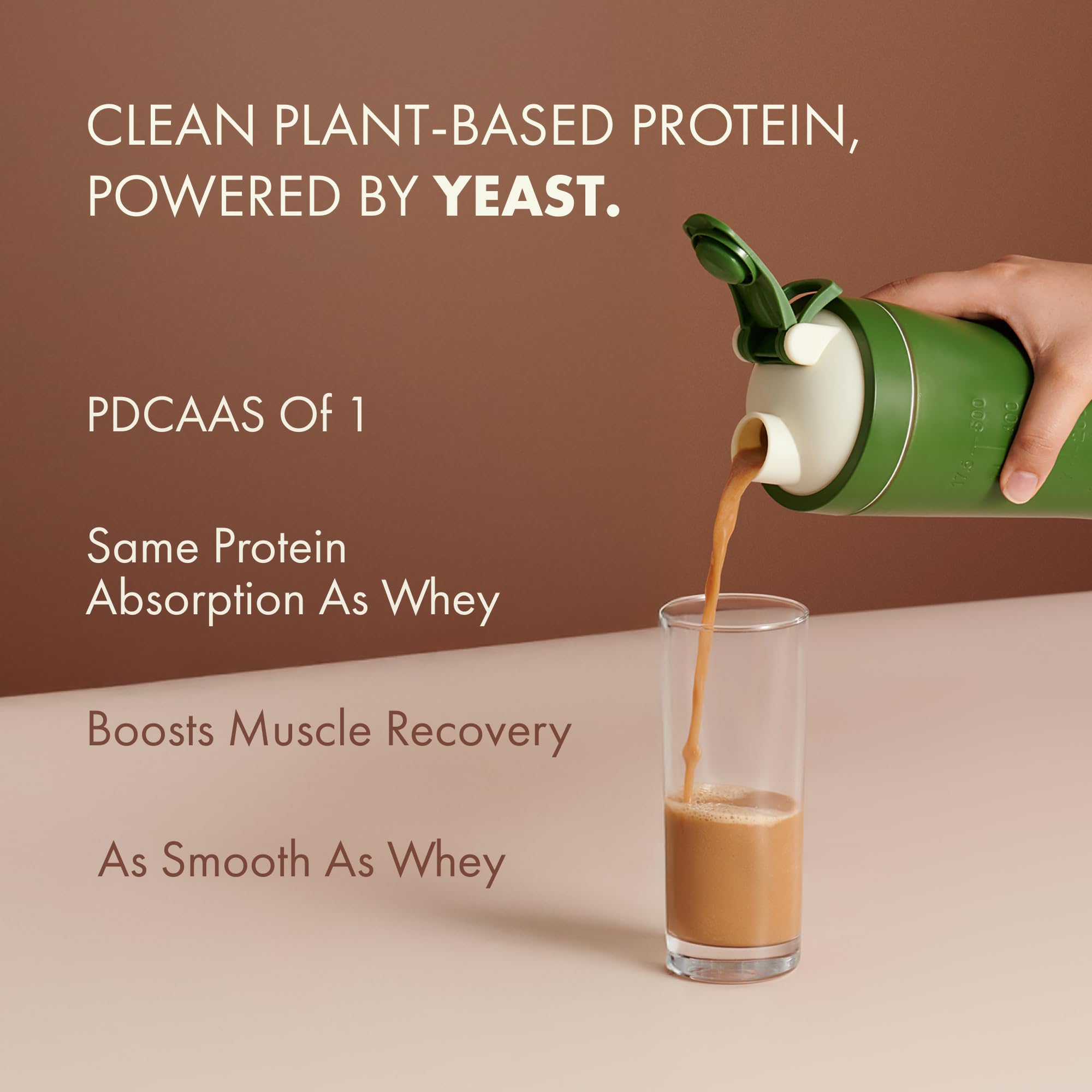 Cosmix No-Nonsense Plant Protein PRO, Vegan Protein Blend Powder with Yeast and Pea Protein, 24g per Serving - back view (48)
