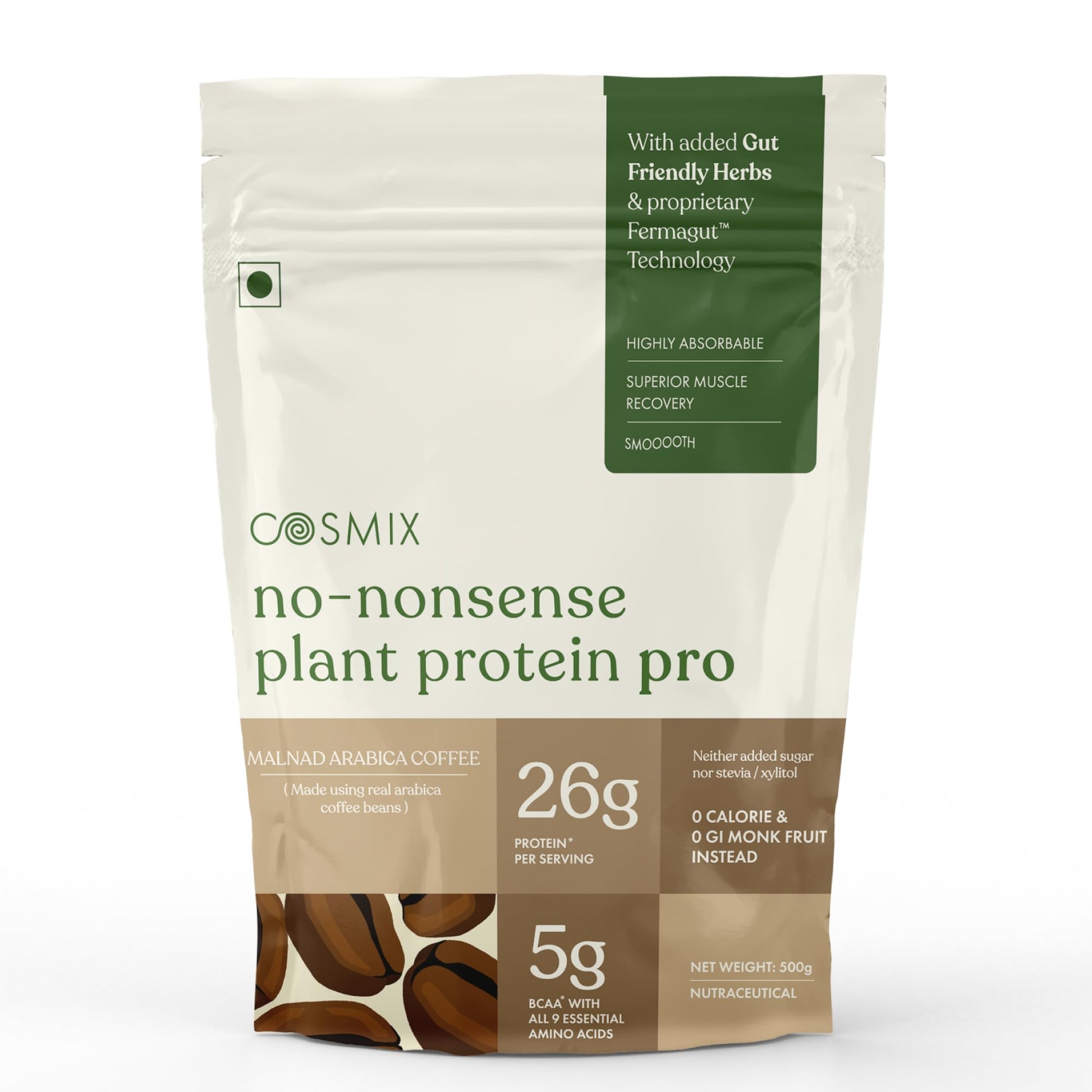 Cosmix No-Nonsense Plant Protein PRO, Vegan Protein Blend Powder with Yeast and Pea Protein, 24g per Serving (53)