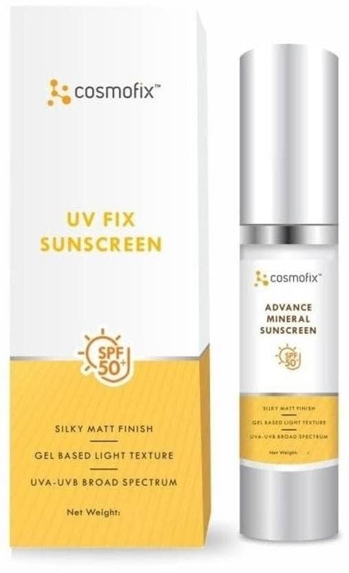 Cosmofix UV Fix Sunscreen, Non-greasy, Lightweight, Broad Spectrum UVA/UVB, 20gm