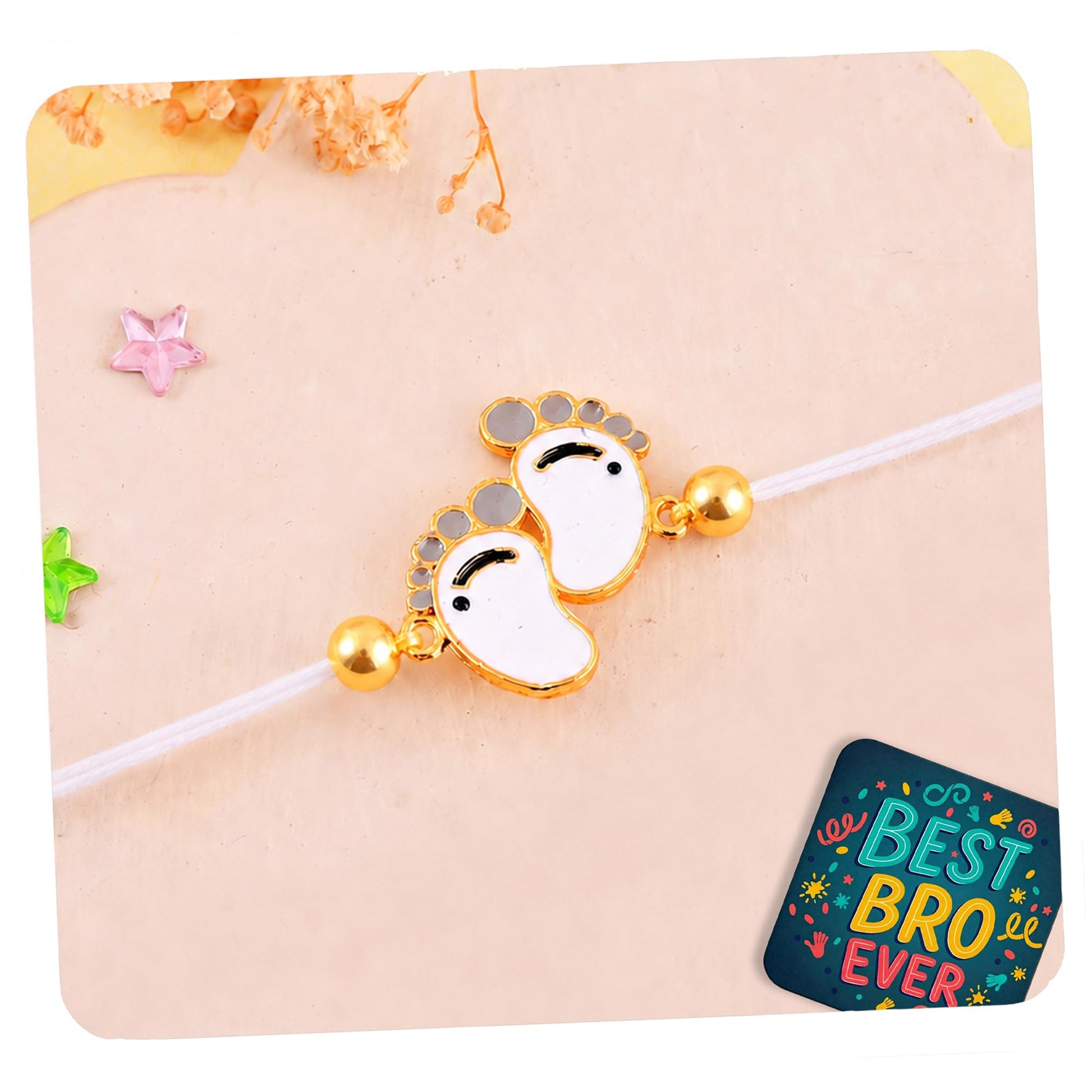 CraftWala Kids Rakhi for Brother Sister | Cute Baby Feet Rakhi for New Born, Kids Boys Girls | Raksha Bandhan Rakhi for Kids