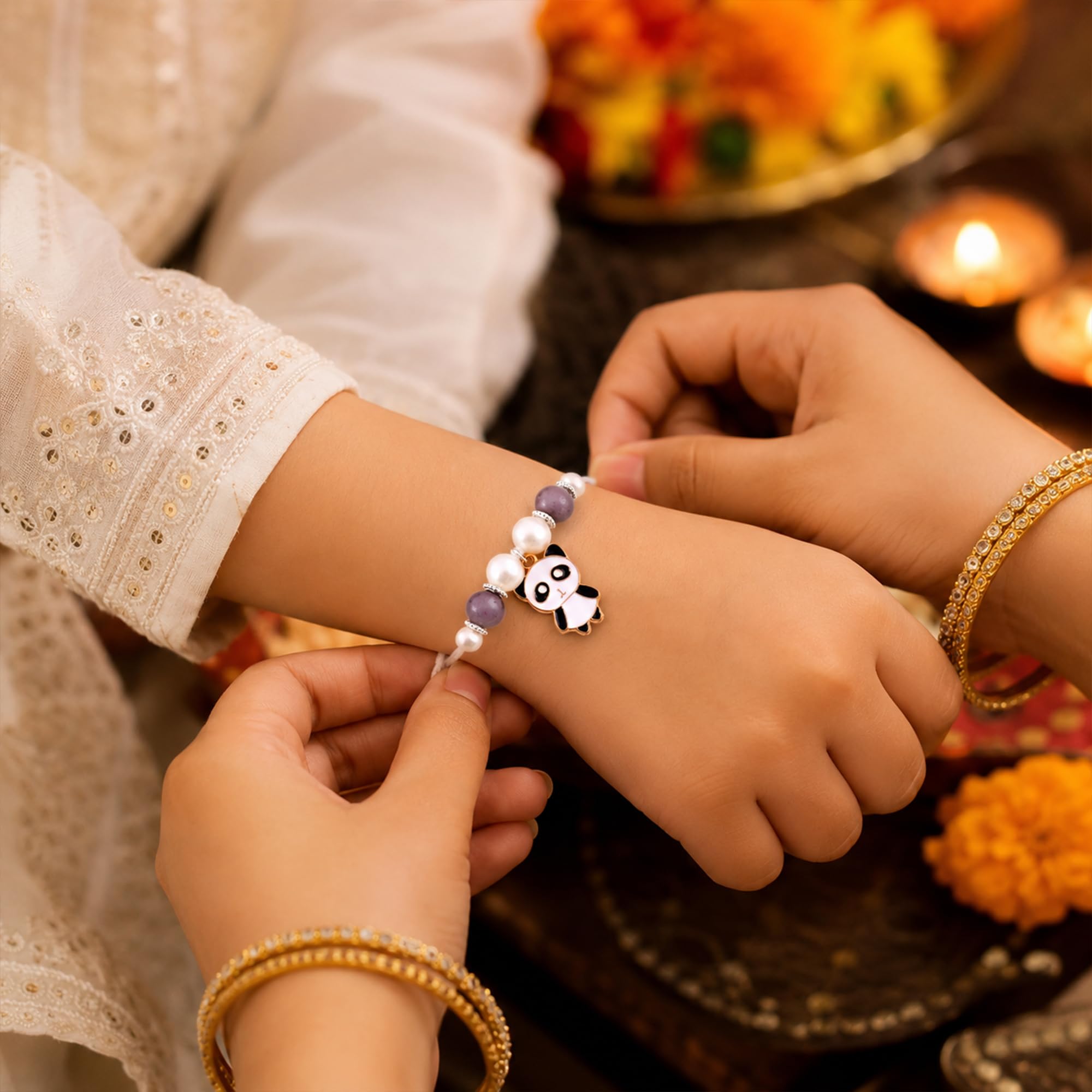 CraftWala Set of 2 Kids Rakhi for Brother | Cute Panda Rakhi for Children Boys & Girls Sister | Raksha Bandhan Rakhi for Kids
