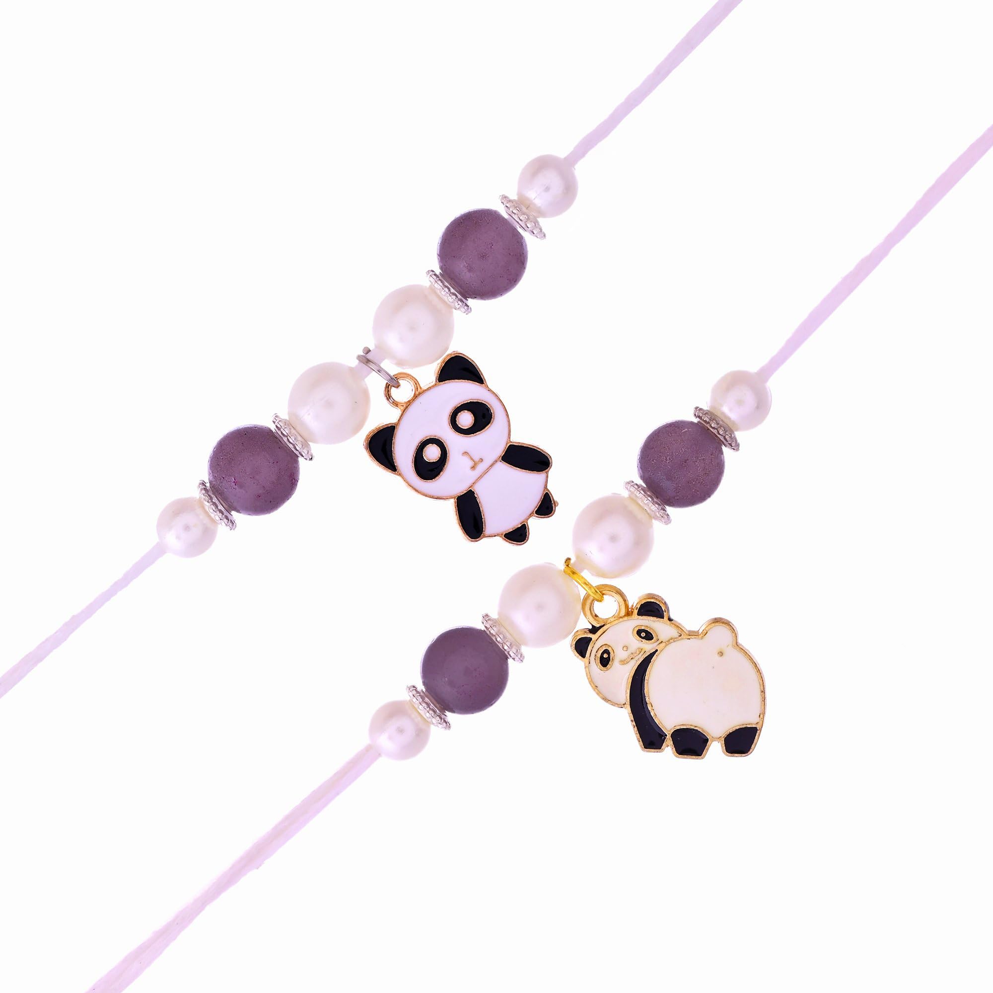 CraftWala Set of 2 Kids Rakhi for Brother | Cute Panda Rakhi for Children Boys & Girls Sister | Raksha Bandhan Rakhi for Kids