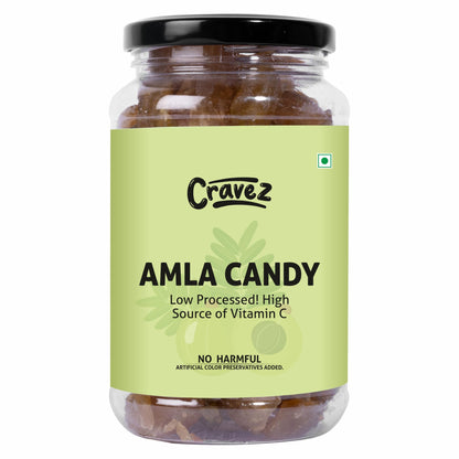 Cravez Dried Amla Candy, Indian Gooseberry Candy, Natural, No Preservatives, No Artificial Colors
