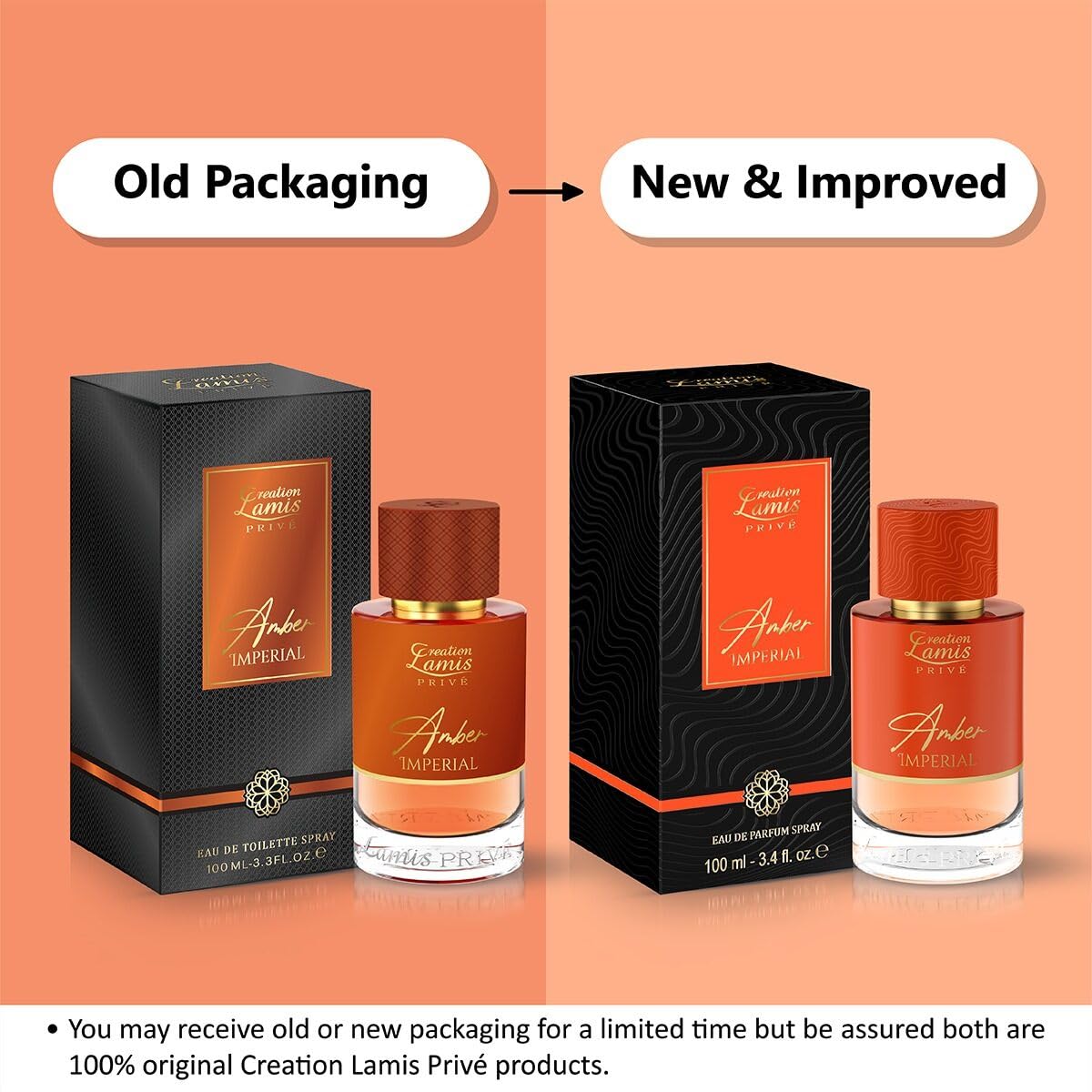 Creation Lamis Privé Amber Imperial Eau de Parfum, 100ml, Unisex Amber Chypre Fragrance - front view