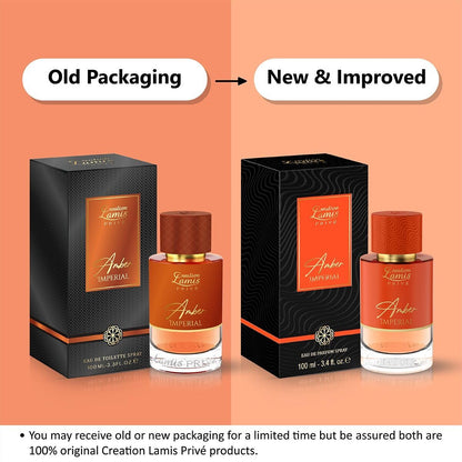 Creation Lamis Privé Amber Imperial Eau de Parfum, 100ml, Unisex Amber Chypre Fragrance - front view