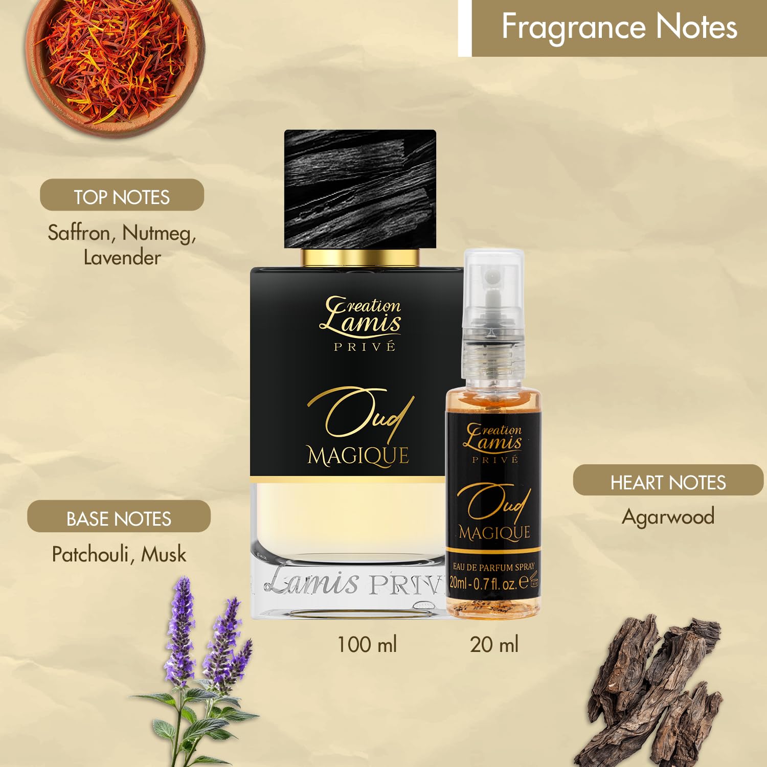 Creation Lamis Privé Amber Imperial Eau de Parfum, 100ml, Unisex Amber Chypre Fragrance - packaging (23)