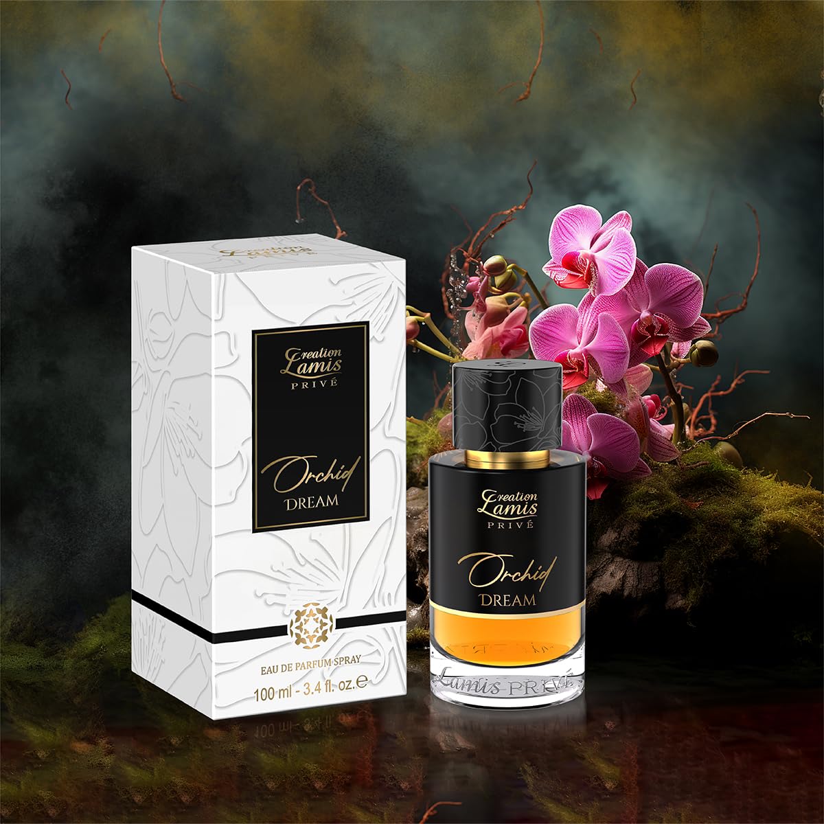 Creation Lamis Privé Amber Imperial Eau de Parfum, 100ml, Unisex Amber Chypre Fragrance - front view (28)