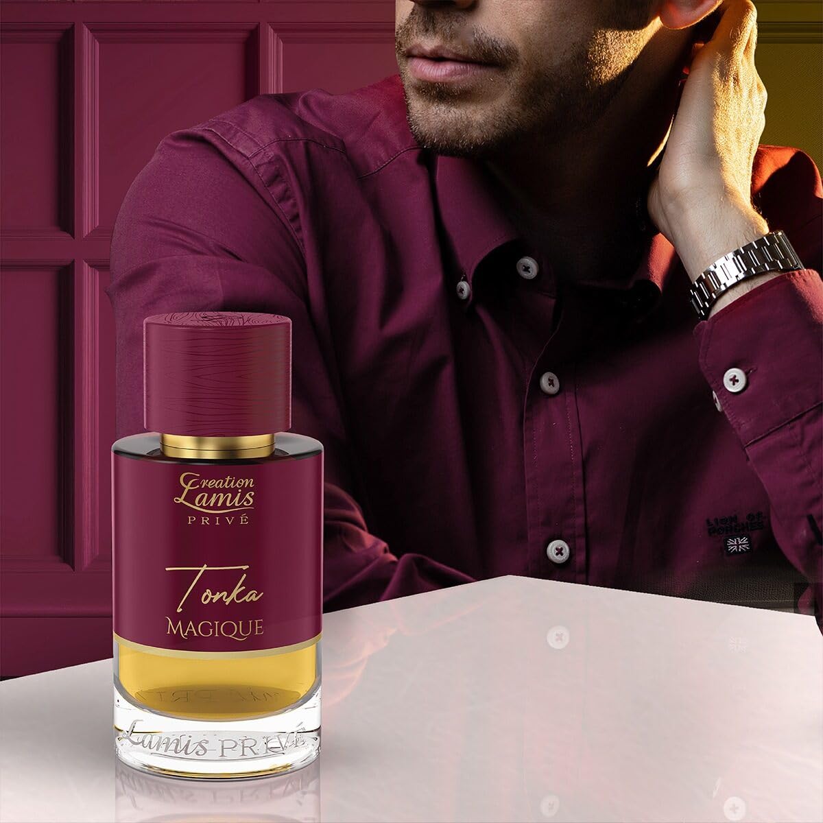 Creation Lamis Privé Amber Imperial Eau de Parfum, 100ml, Unisex Amber Chypre Fragrance - label detail (58)