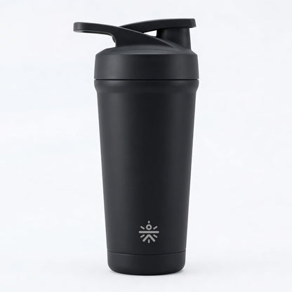 CULT Stainless Steel Shaker Bottle 700ml, Leakproof Lid, Bottom Opener, BPA-Free