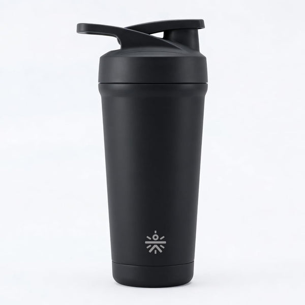 CULT Stainless Steel Shaker Bottle 700ml, Leakproof Lid, Bottom Opener, BPA-Free