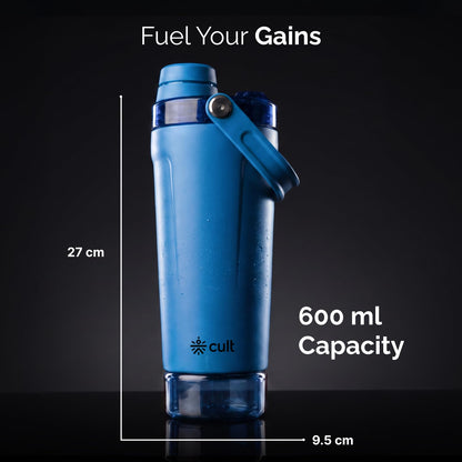 CULT Stainless Steel Shaker Bottle 700ml, Leakproof Lid, Bottom Opener, BPA-Free - close-up detail (21)