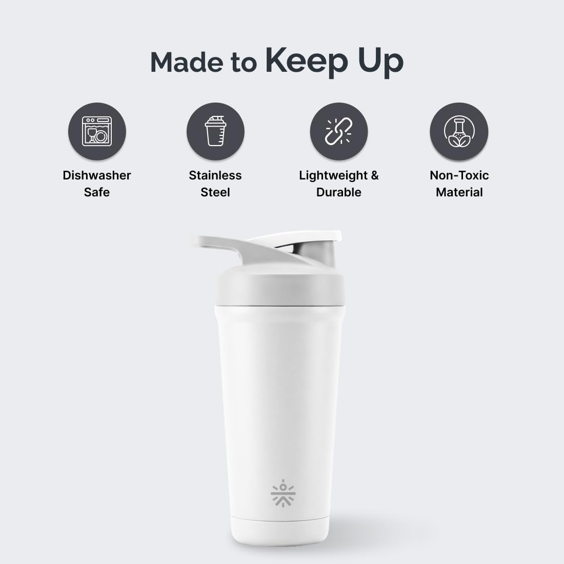 CULT Stainless Steel Shaker Bottle 700ml, Leakproof Lid, Bottom Opener, BPA-Free - packaging (27)