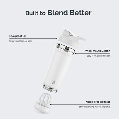 CULT Stainless Steel Shaker Bottle 700ml, Leakproof Lid, Bottom Opener, BPA-Free - label detail (28)