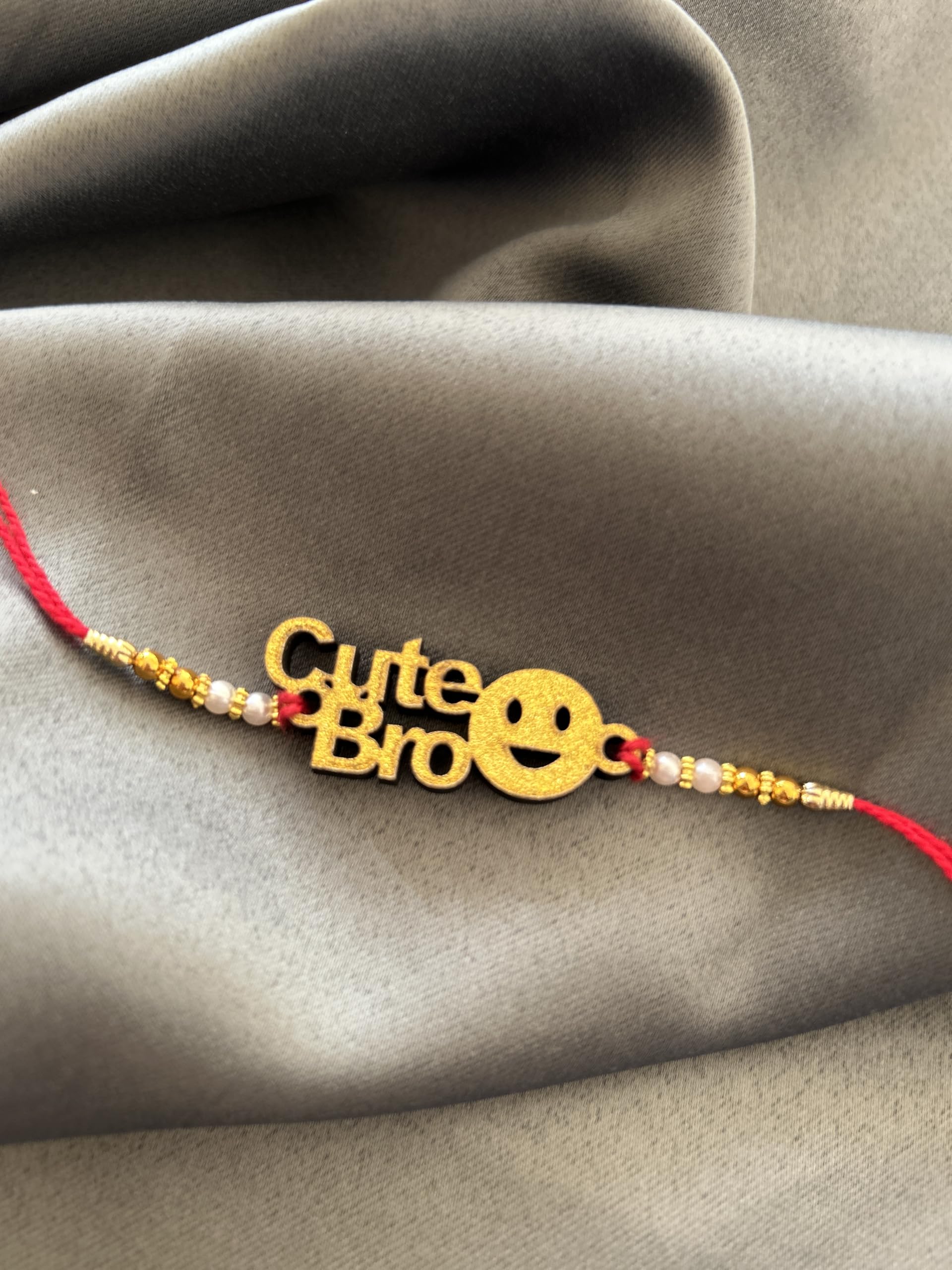 Cute Bro and Bada Bhai Thread Rakhi SET OF 2 - back view