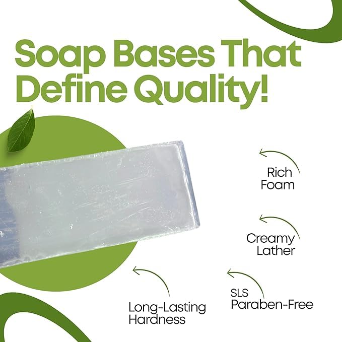 D Roots Wellness Melt and Pour Soap Base, 900g, Unscented DIY Soap Making Base - back view (14)