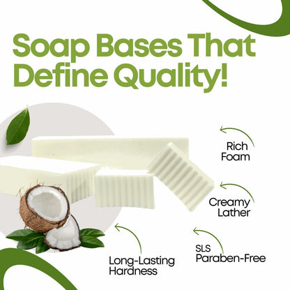 D Roots Wellness Melt and Pour Soap Base, 900g, Unscented DIY Soap Making Base - front view