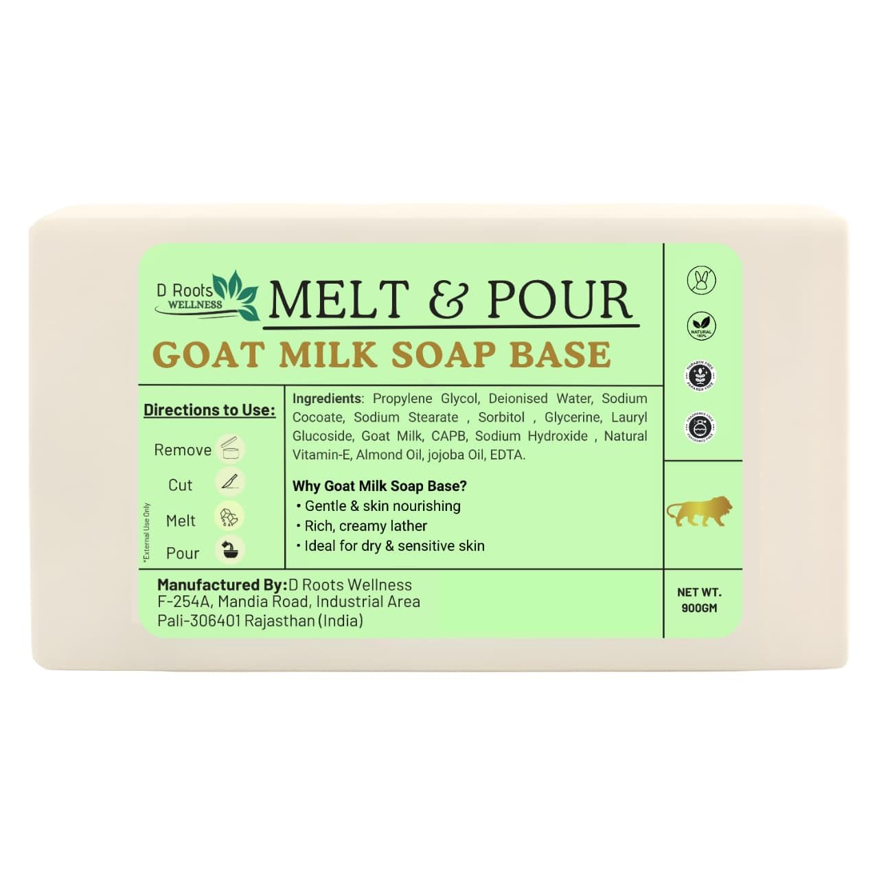 D Roots Wellness Melt and Pour Soap Base, 900g, Unscented DIY Soap Making Base (7)