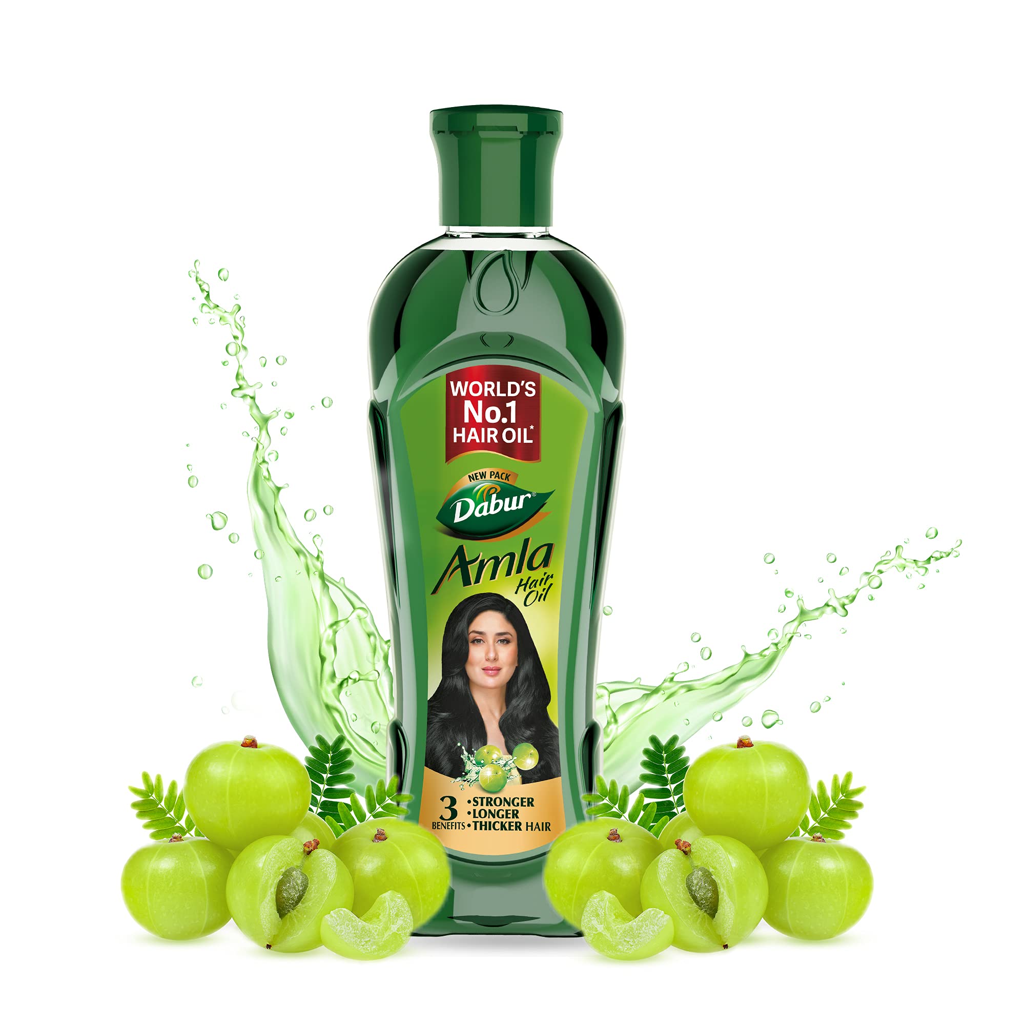 Dabur Amla Hair Oil, Herbal Hair Oil for Traditional Hair Care, 180ml-550ml - front view (11)