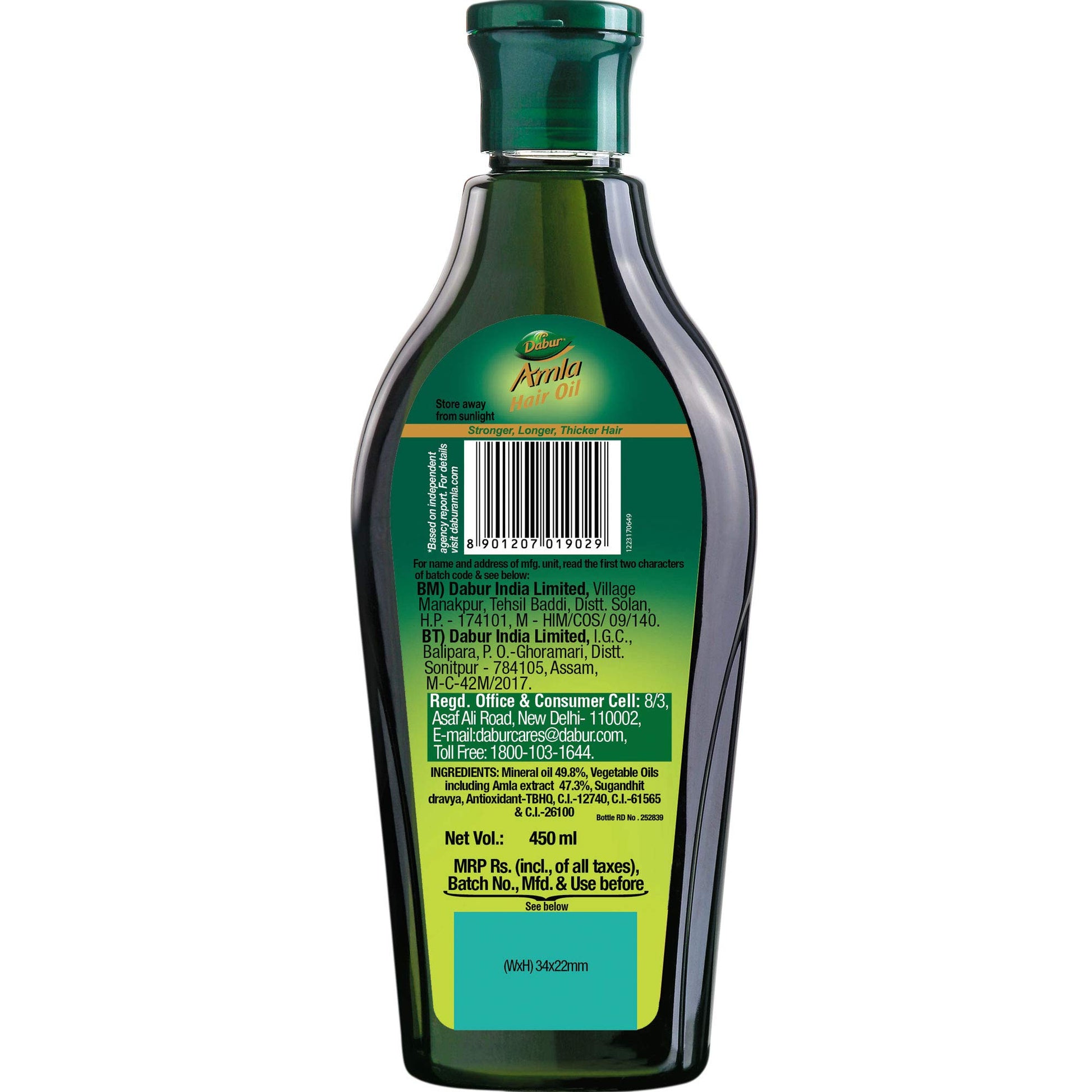 Dabur Amla Hair Oil, Herbal Hair Oil for Traditional Hair Care, 180ml-550ml - close-up detail (15)