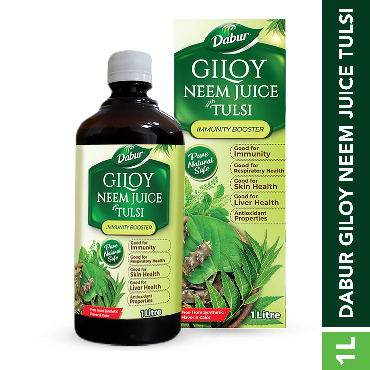 Dabur Giloy Neem Tulsi Juice: Benefit of 3-in-1 Immunity Boosters with the power of Giloy, Neem and Tulsi|Pure, Natural and 1