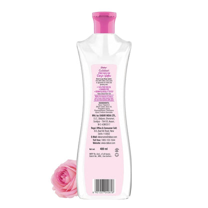 Dabur Gulabari Pure Rose Water Facial Toner, Rose Water, No Preservatives, All Skin Types - label detail (13)