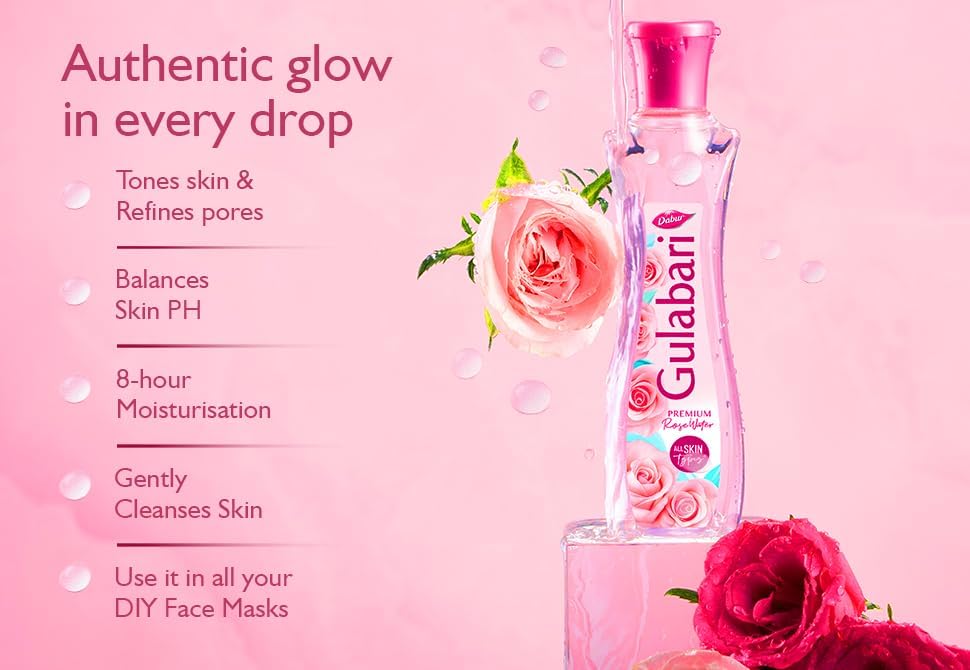 Dabur Gulabari Pure Rose Water Facial Toner, Rose Water, No Preservatives, All Skin Types - ingredients panel (14)