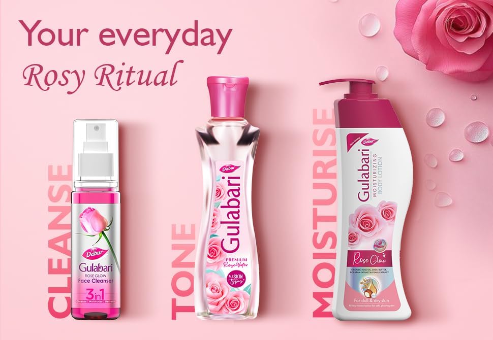 Dabur Gulabari Pure Rose Water Facial Toner, Rose Water, No Preservatives, All Skin Types - close-up detail (15)