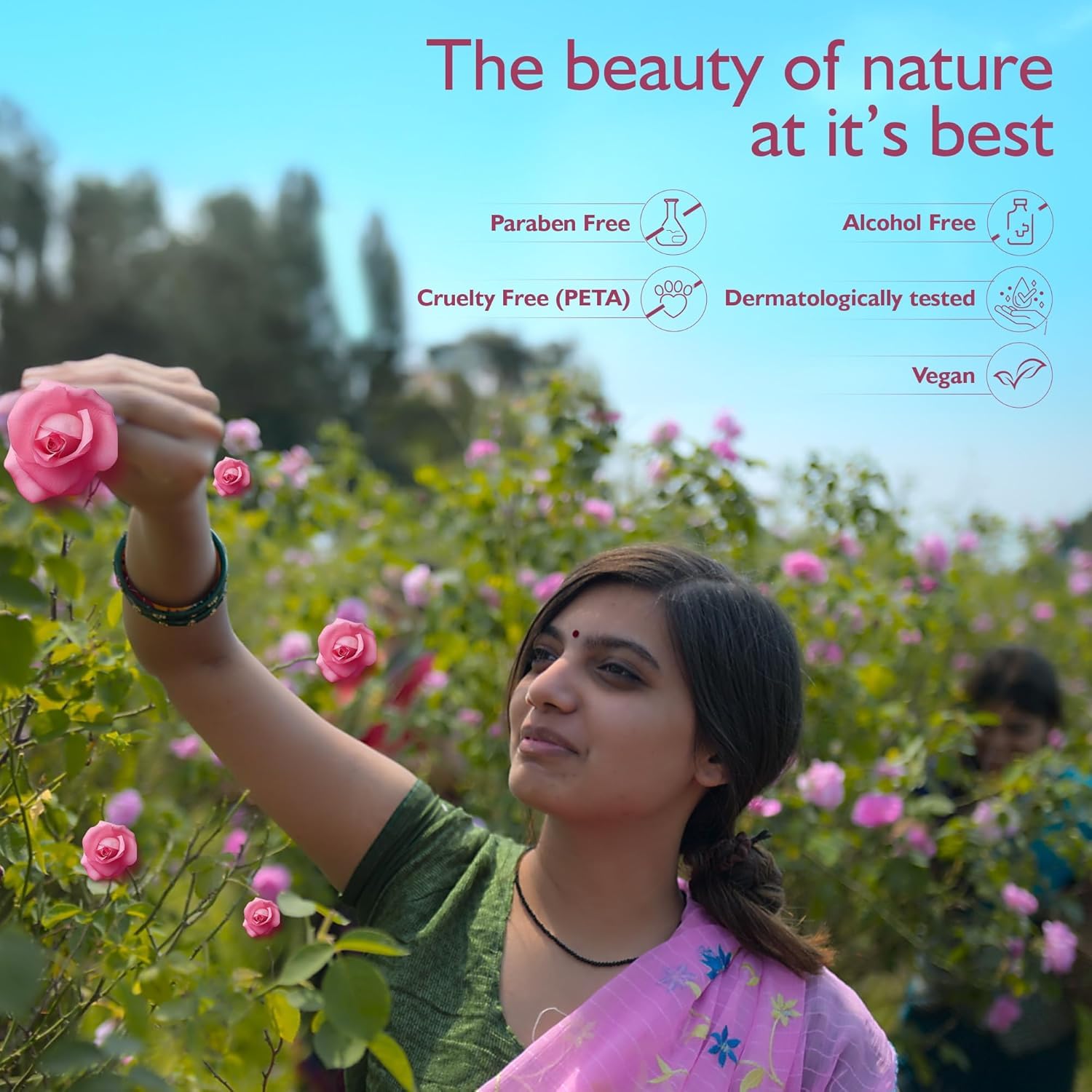 Dabur Gulabari Pure Rose Water Facial Toner, Rose Water, No Preservatives, All Skin Types - back view (20)
