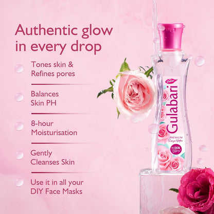Dabur Gulabari Pure Rose Water Facial Toner, Rose Water, No Preservatives, All Skin Types - ingredients panel (23)