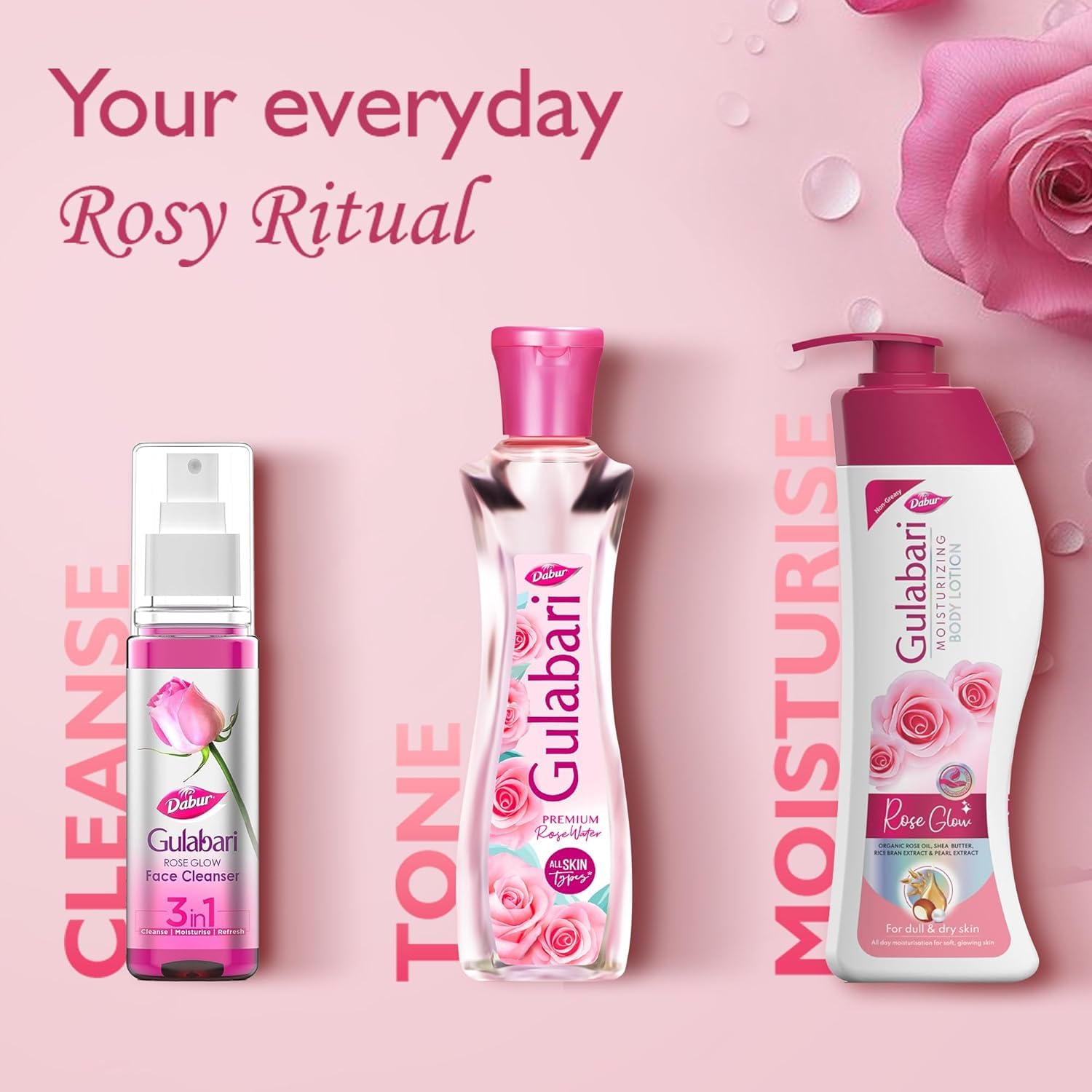 Dabur Gulabari Pure Rose Water Facial Toner, Rose Water, No Preservatives, All Skin Types - close-up detail (24)