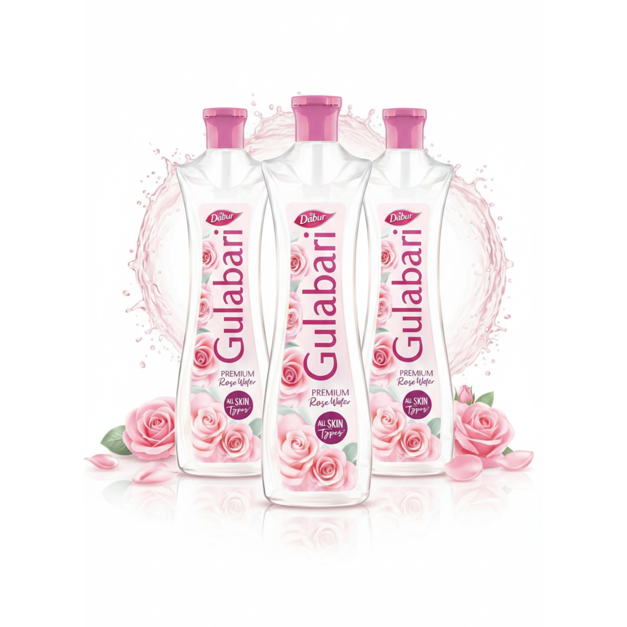 Dabur Gulabari Pure Rose Water Facial Toner, Rose Water, No Preservatives, All Skin Types (26)