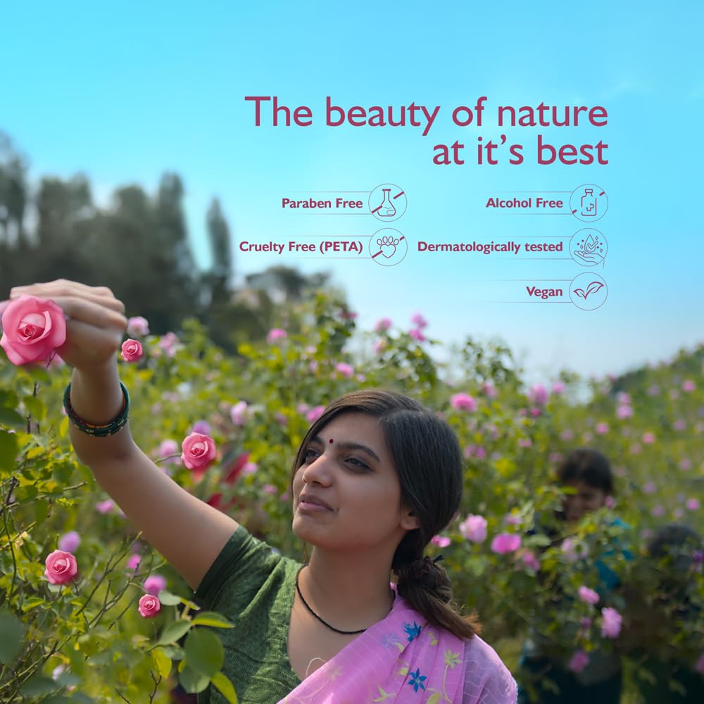 Dabur Gulabari Pure Rose Water Facial Toner, Rose Water, No Preservatives, All Skin Types - back view