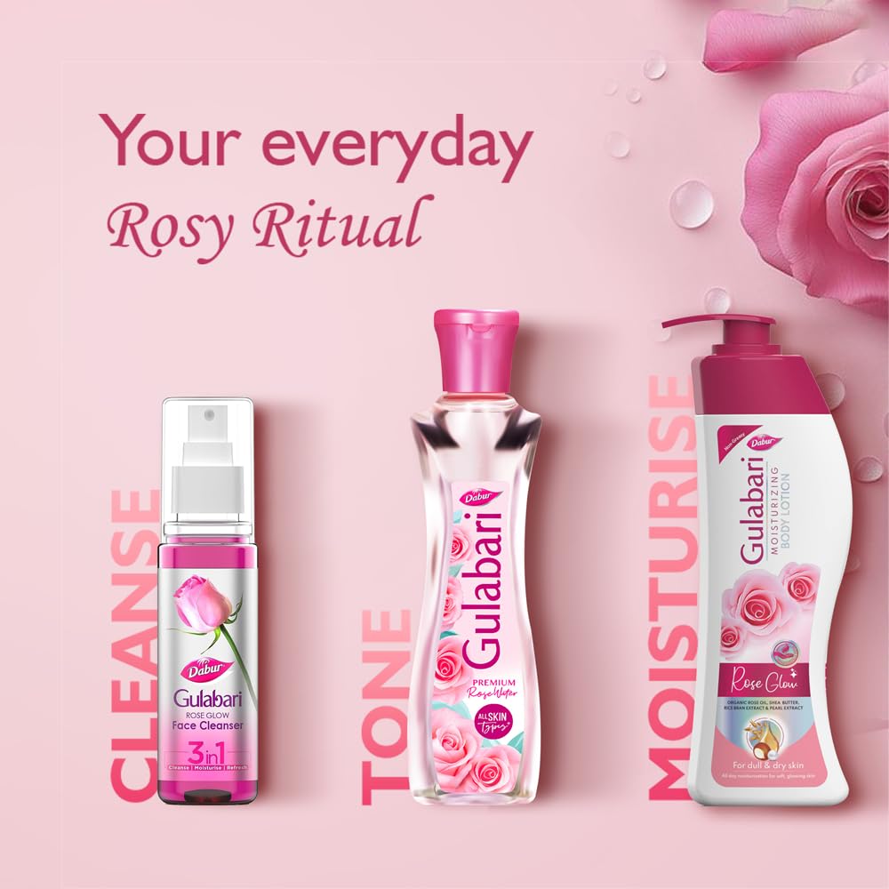 Dabur Gulabari Pure Rose Water Facial Toner, Rose Water, No Preservatives, All Skin Types - close-up detail