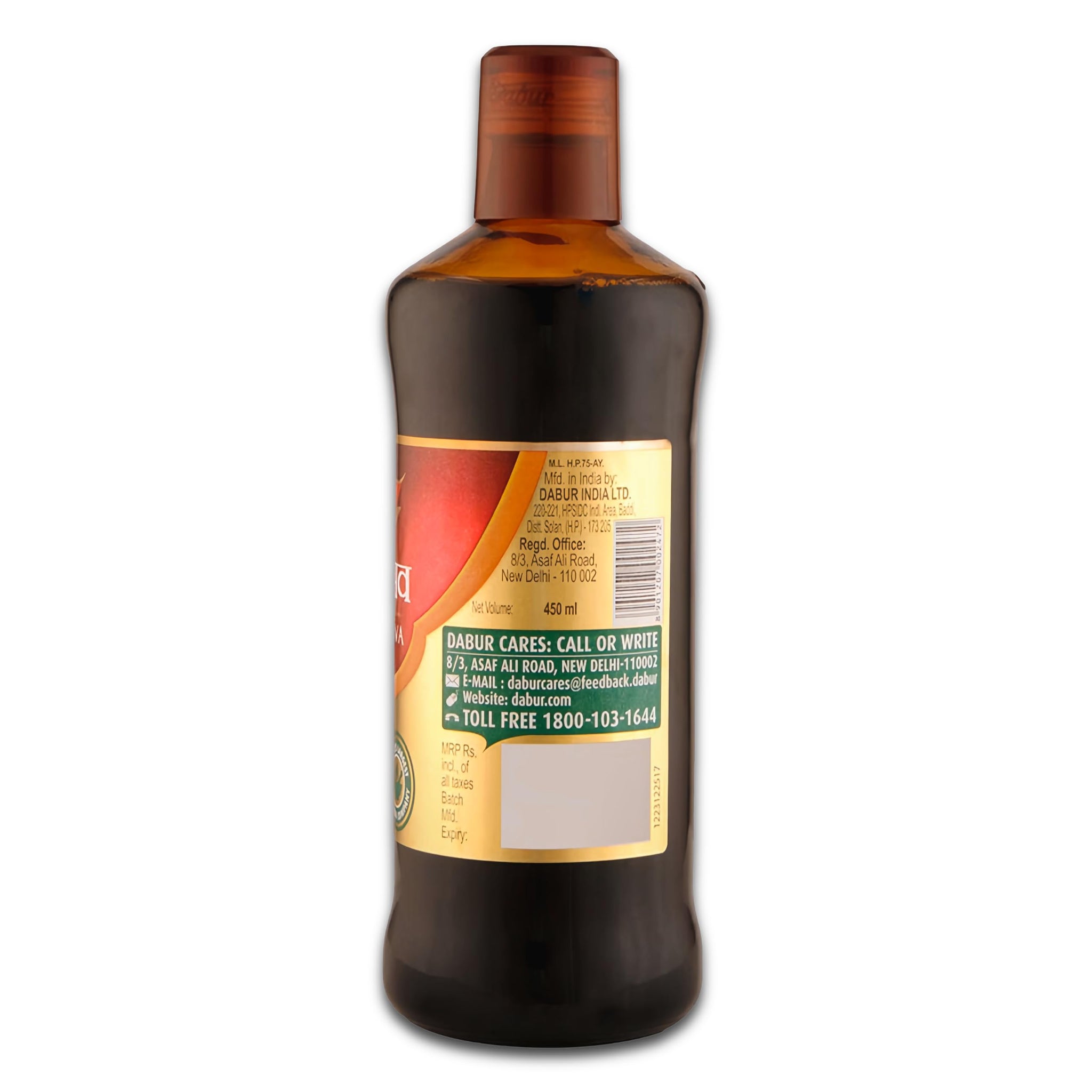 Dabur Lauhasava Ayurvedic Liquid Tonic, 450ml, Herbal Supplement for Adult Use - front view