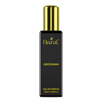 DAZAL Gentleman Eau de Parfum for Men, 80g, Citrus & Aquatic Notes, Long-Lasting, Black Bottle with Gold Accents