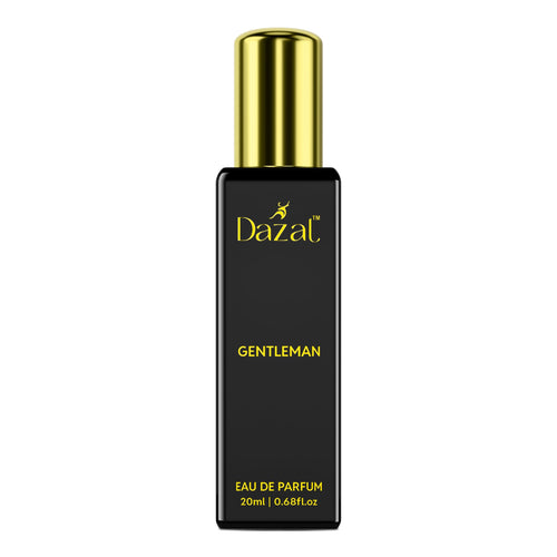 DAZAL Gentleman Eau de Parfum for Men, 80g, Citrus & Aquatic Notes, Long-Lasting, Black Bottle with Gold Accents
